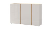 Sideboard 2529 MESA mit Glasauflage Kaschmir Dekor Eiche