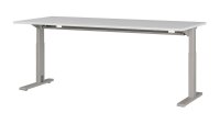 Schreibtisch 4253 PROFI 2.0 Lichtgrau Dekor Silber 180x80cm