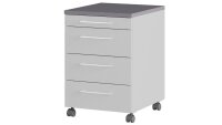 Rollcontainer 4251 PROFI 2.0 Lichtgrau Dekor Akzente Graphit