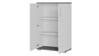 Aktenschrank 4247 PROFI 2.0 Lichtgrau Dekor Akzente Graphit