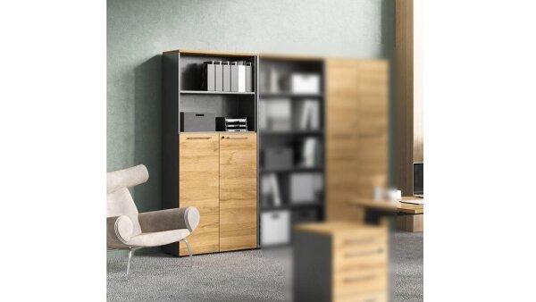 Aktenschrank 4236 AGENDA HOME Büroschrank eiche graphit