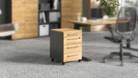 Rollcontainer 4239 AGENDA HOME Büroschank eiche graphit
