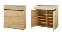 Garderoben Set 6-teilig LISSABON Edelbuche Dekor anthrazit