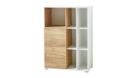 Aktenschrank 4195 Schrank LIONI Weiß Navarra-Eiche...