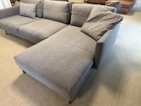 Hülsta-Sofa Ecksofa 414 Stoff 062 Diane Fehgrau ca. 300x172 cm