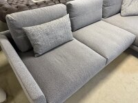 Hülsta-Sofa Ecksofa 414 Stoff 062 Diane Fehgrau ca. 300x172 cm