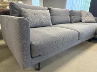 Hülsta-Sofa Ecksofa 414 Stoff 062 Diane Fehgrau ca. 300x172 cm