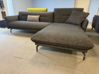 Hülste-Sofa Ecksofa 430 Vivienne schwarzgrau ca. 293x182 cm