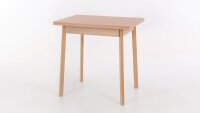 Esstisch TRIER 2 Küchentisch in Buche massiv ausziehbar 75-112x55 cm