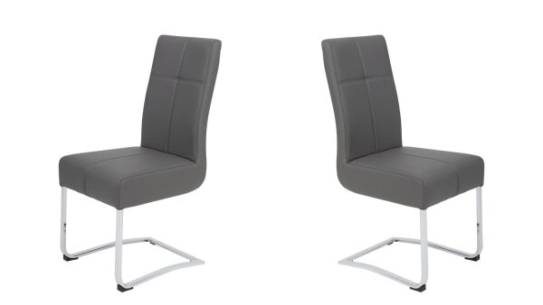 Schwingstuhl SOPHIE 2er-Set Stuhl grau mit Taschenfederkern