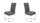 Schwingstuhl SOPHIE 2er-Set Stuhl grau mit Taschenfederkern