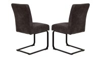 Schwingstuhl LUISE 2er Set anthrazit Vintage Metall schwarz