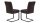 Schwingstuhl LUISE 2er Set anthrazit Vintage Metall schwarz