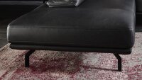 Ecksofa HP1804 L-Sofa Echtleder anthrazit inkl. Kissen Hukla