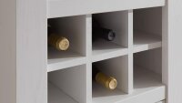 Buffet WESTERLAND Vitrinenschrank in Pinie weiß B 194 cm