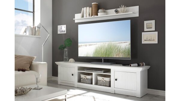 Lowboard WESTERLAND TV-Board Unterteil in Pinie weiß Länge 194 cm