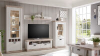 TV-Board FLORENZ Lowboard Fernsehunterschrank Oslo Pinie weiß 134 cm