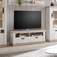 TV-Board FLORENZ Lowboard Fernsehunterschrank Oslo Pinie weiß 134 cm