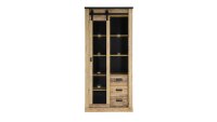 Vitrine SHERWOOD 24 Old Style hell anthrazit mit soft-close