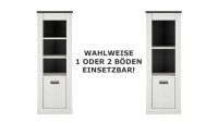 Regal SHERWOOD 12 Pinie weiß und anthrazit mit soft-close