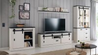Kommode SHERWOOD 13 Schrank Pinie weiß und anthrazit
