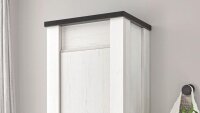 Hochschrank SHERWOOD 43 Pinie weiß und anthrazit mit soft-close