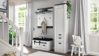 Garderobe SHERWOOD G2 Pinie weiß anthrazit mit...