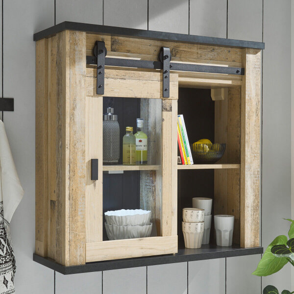 Hängeschrank SHERWOOD Wand Küchenschrank Old Style hell