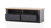 Lowboard 31 CATANIA anthrazit Wotan Eiche Dekor Soft-Close