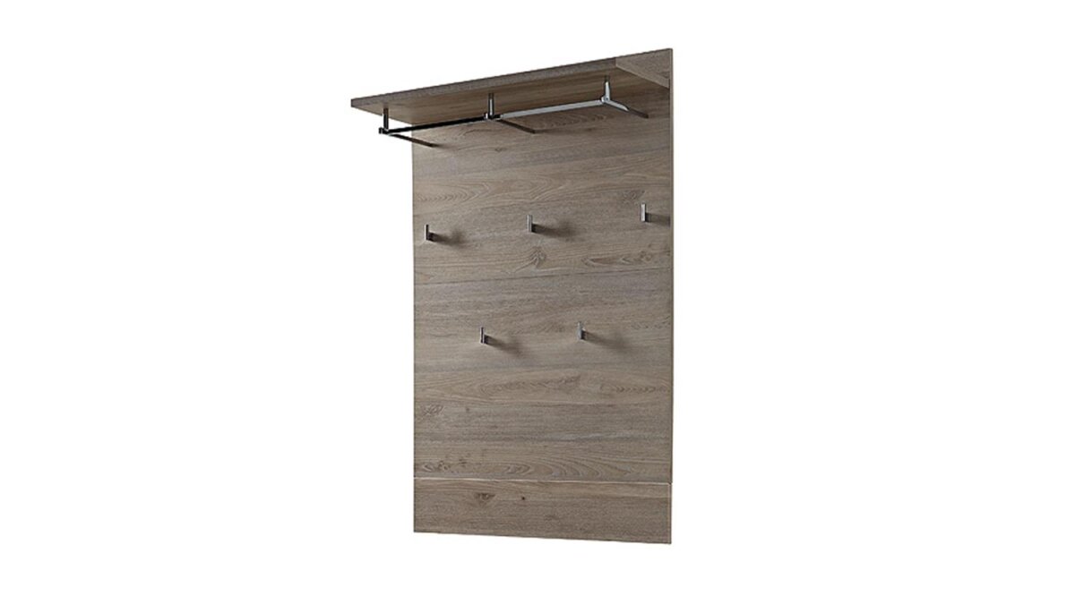 Garderobenset Funny Garderobe Schrank Paneel Spiegel Weiß Struktur Silbereiche
