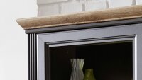 Vitrine JASMIN Standvitrine in graphit Artisan Eiche inkl. LED 66x204 cm