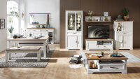 Schrank JASMIN Kommode Highboard Pinie hell Artisan Eiche mit LED 93x150