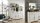 Highboard JASMIN Vitrine Pinie hell und Artisan Eiche mit LED 143x150 cm