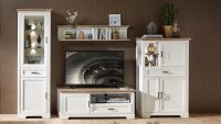 Wohnwand 1 JASMIN Anbauwand Pinie hell und Artisan Eiche...