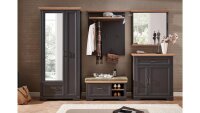 Garderobenschrank JASMIN Flurmöbel in graphit und Artisan Eiche 93x204