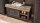 Bank JASMIN Schuhschrank mit Kissen graphit und Artisan Eiche 93x49 cm