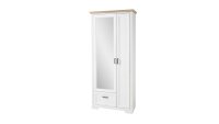 Garderobenschrank JASMIN Flurmöbel Pinie hell und Artisan Eiche 93x204