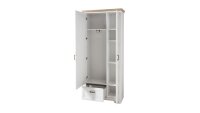 Garderobenschrank JASMIN Flurmöbel Pinie hell und Artisan Eiche 93x204