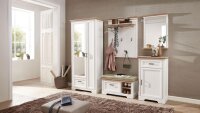 Garderobenschrank JASMIN Flurmöbel Pinie hell und Artisan Eiche 93x204