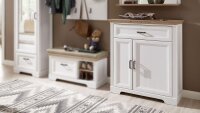 Schuhschrank JASMIN Garderobe in Pinie hell und Artisan...