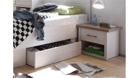 Jugendzimmer LUCA Komplettset 2 Pinie weiß und Trüffel 7-teilig