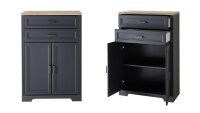 Arbeitszimmer-Set JASMIN 5-teilig in graphit grau Artisan Eiche