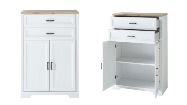 Aktenschrank 12 JASMIN Büroschrank Pinie weiß Artisan Eiche