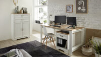 Aktenschrank 12 JASMIN Büroschrank Pinie weiß Artisan Eiche