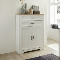 Aktenschrank 12 JASMIN Büroschrank Pinie weiß Artisan Eiche