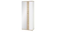 Garderobenschrank SIGNO weiß matt Spiegel Artisan Eiche