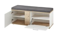 Garderobenset SIGNO weiß matt Spiegel Artisan Eiche 3-tlg