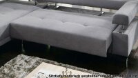 Ecksofa DREAM L Stoff grau motorische Sitztiefenverstellung