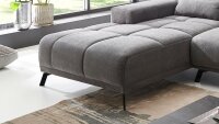 Ecksofa L SPEED Stoff stone mit Sitztiefenverstellung