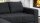Ecksofa MERLIN in Moon schwarz elektr. Sitztiefenverstellung